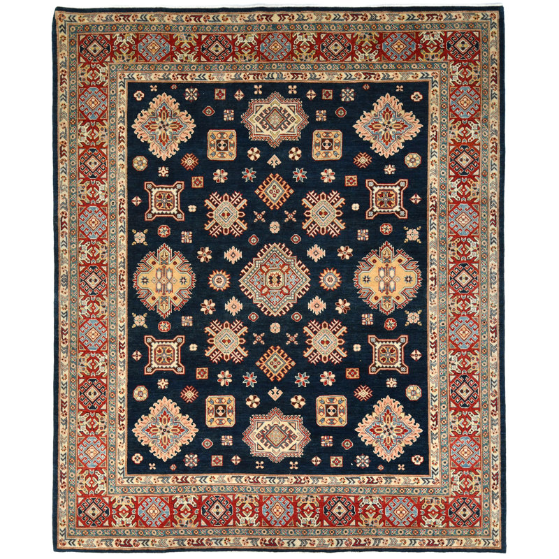 One-of-a-Kind Blue Tribal 8X10 Oriental Area Rug