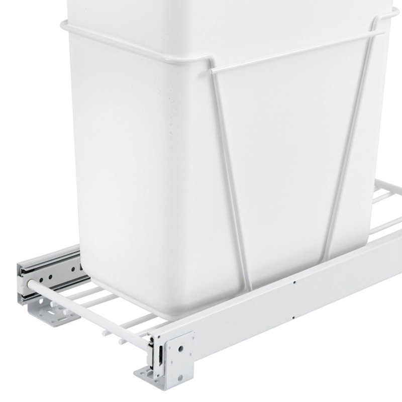 Rev-A-Shelf Single Pull Out Kitchen Cabinet Trash Can 30 Qt, RV-9PB S