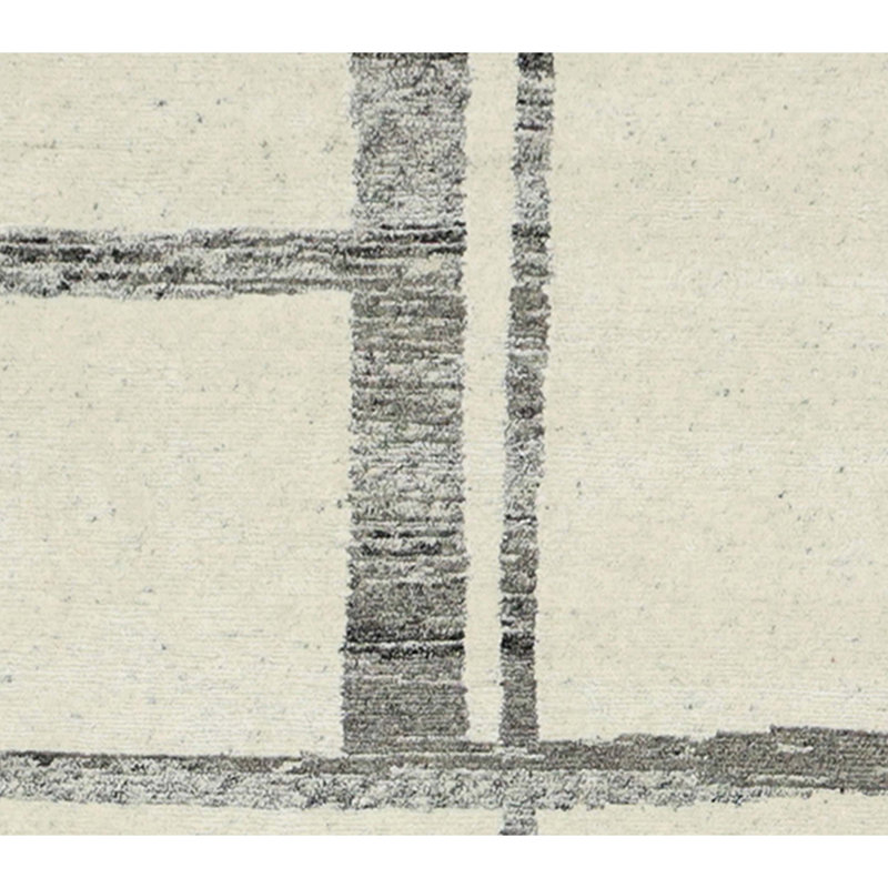 Hand Knotted Geometric Area Rug, Rectangle 8' x 10'