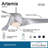 58" Artemis 3 Blade LED Smart Ceiling Fan with Remote, Lighting Kit Included-49413232