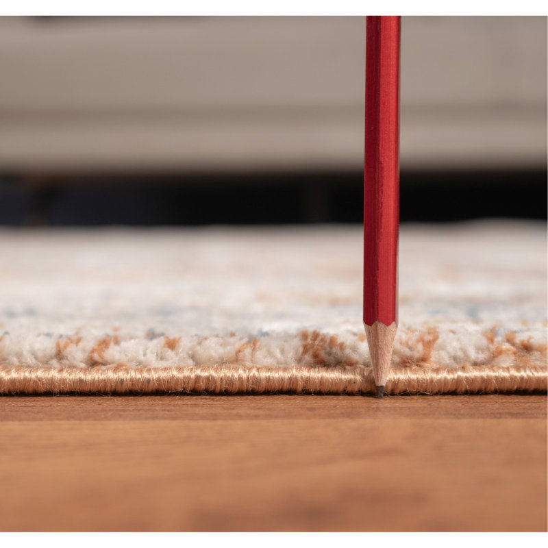 Rust Area Rug - , Stain-, Ideal For Family Living Spaces. Heavy Foot Traffic, Stain, Rectangle 3' x 2'