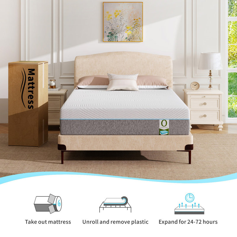 Matelas 12 po, mousse viscoélastique gélifiée rafraîchissante, Grand lit