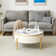 Modern Round Coffee Table with 2 Large Drawers Storage