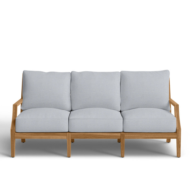 Haley Teak Outdoor Lattice Back Sofa