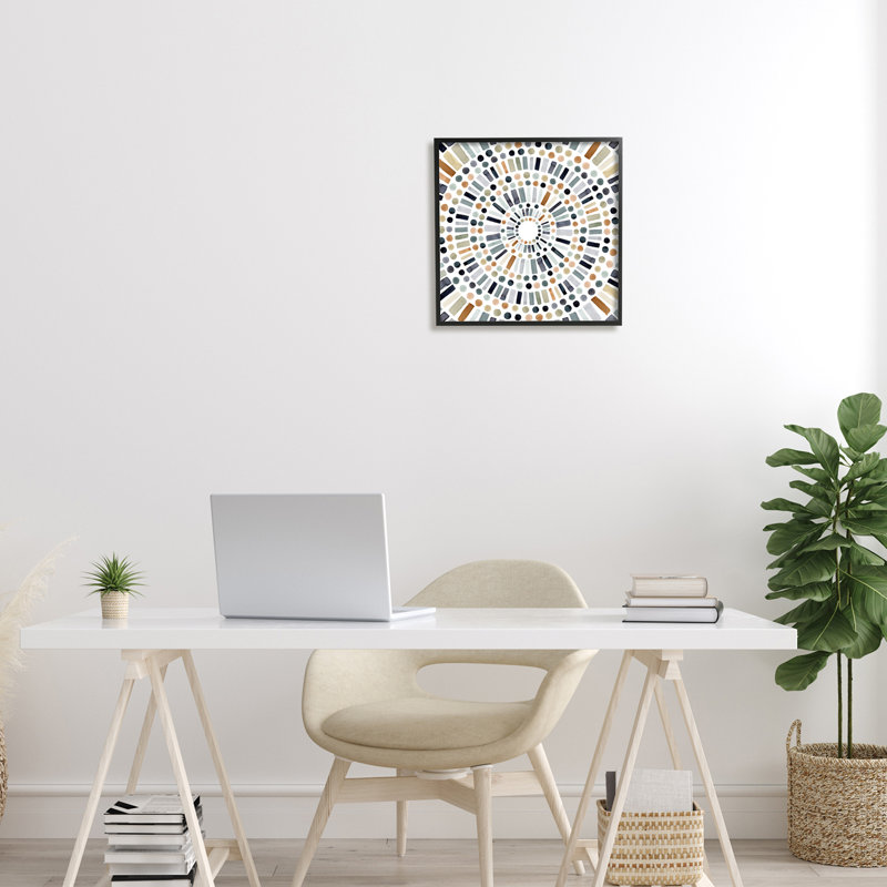 «Bold Rustic Abstract Mosaic Abstract» par Victoria Barnes - impression, H 17 po x l 17 po x P 1,5 po