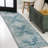 Regis Bohemian Medallion Machine-Washable Teal/Cream Rug-1959721770