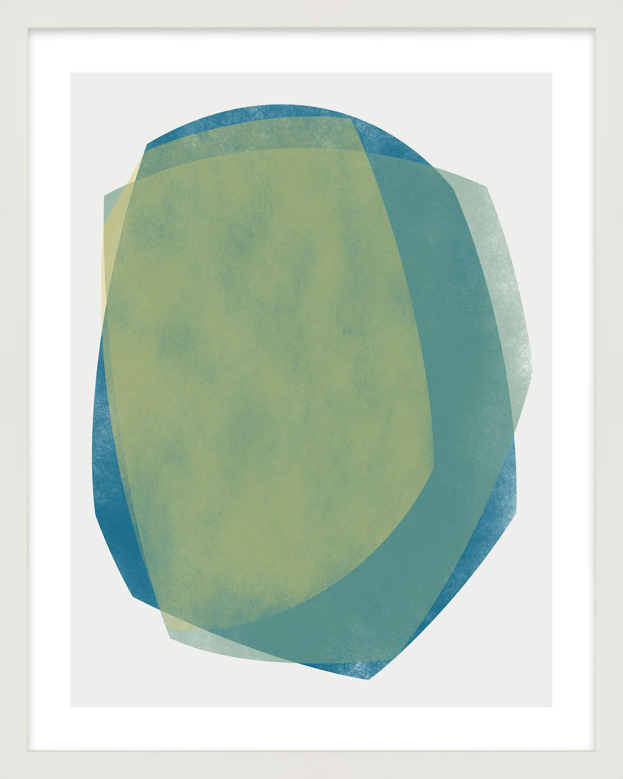 Didi "Eclipse 5" Painting by Jacques Pilon, 20" H x 16" W, White