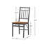 Chaise rétro pliante en métal et bois