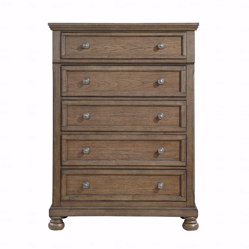 Meuble de rangement 1Pc avec 5 tiroirs de meubles de chambre à coucher en bois