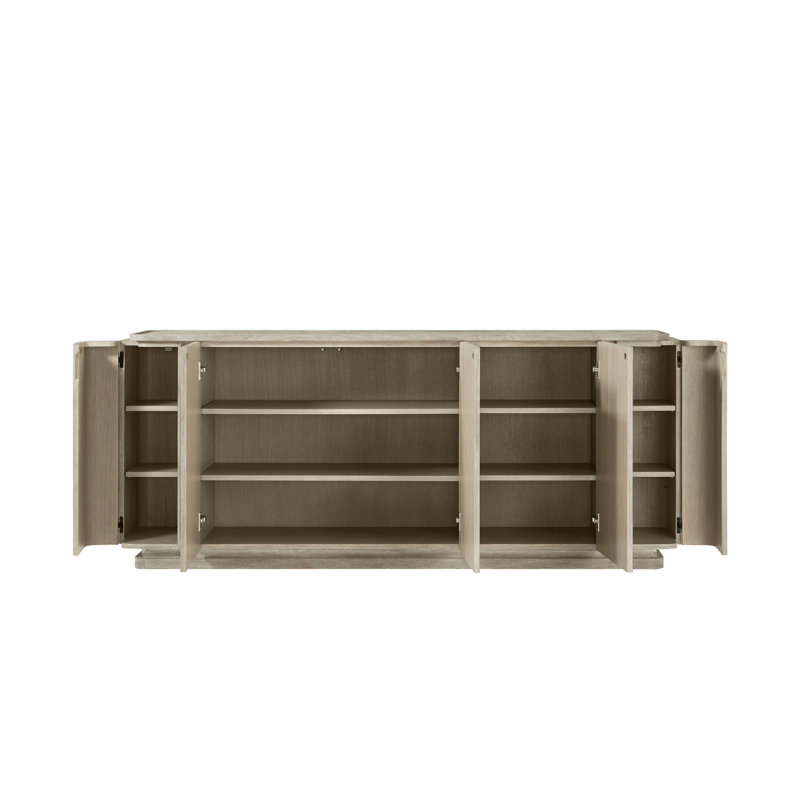 Repose 78.75'' W Solid Wood Sideboard, Gray Oak