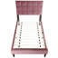 Lit simple réglable avec tête de lit simple et housse en lin - Design confortable et moderne 12 mélanges de soutien pour une nuit de détente