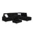 Right-Facing Chaise,L Shape Modular Sectional Sofa, Compressed Sectional Sofa Modern Minimalist Style Corduroy Couch,Unfold Into A Bed, Bedroom, Comfy Compressed Sofa-1718232749
