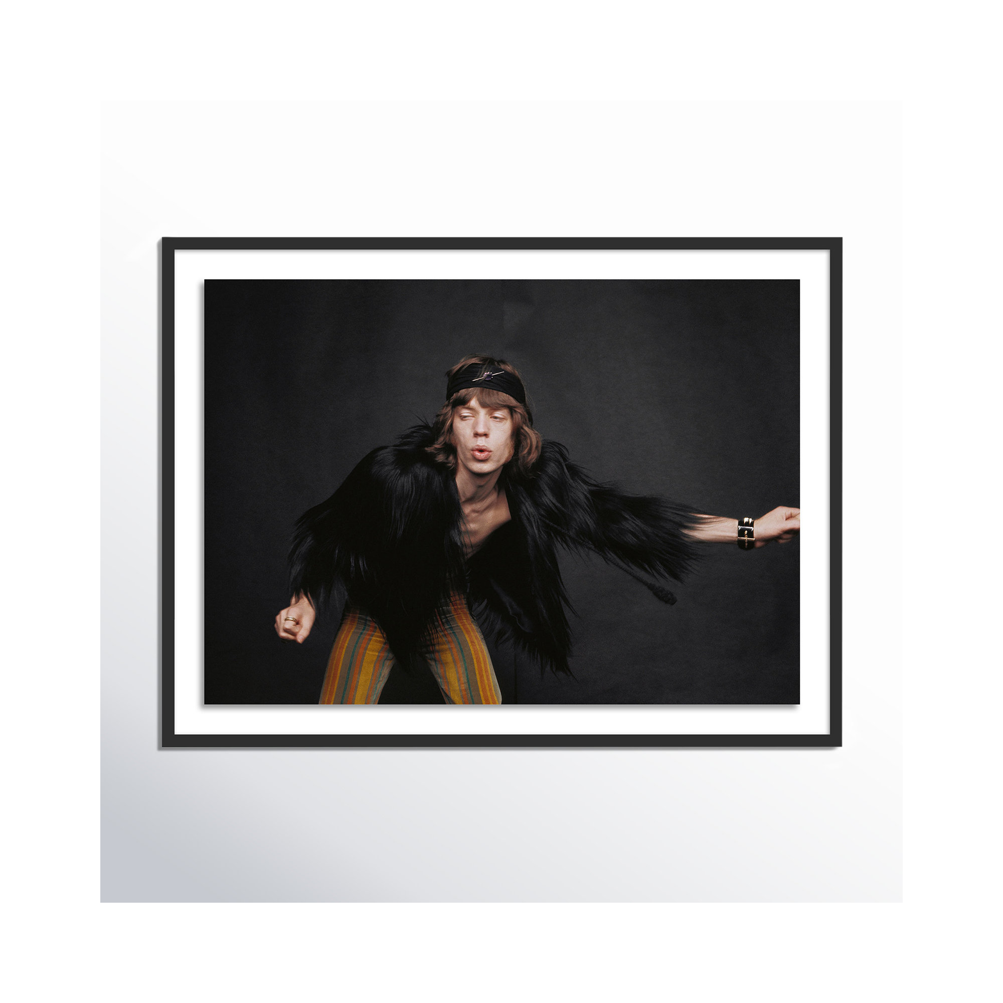 Rolling Stones Singer by Getty Images, Black Framed, 18" H x 24" W