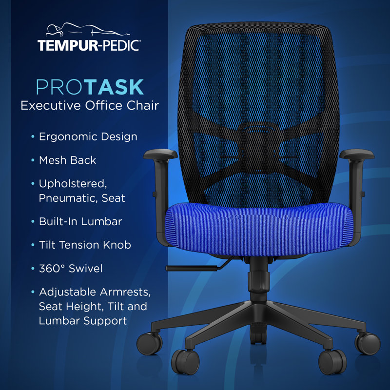 ProTask Swivel Executive Chair, Blue