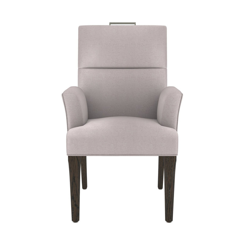 Thom Filicia Home Fabric Tight Back Arm Chair, Nadia Linen, Havana