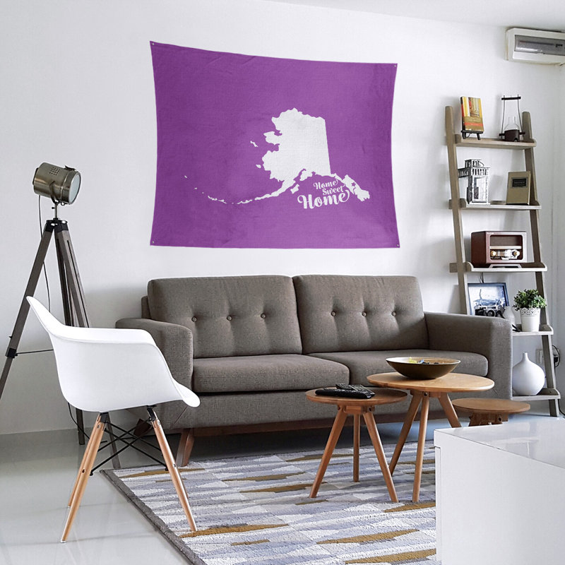 Tapisserie murale juneau doux pour la maison, H 27,5 po x l 37,5 po, Violet