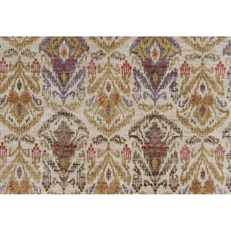 Geometric Hand Knotted Area Rug, Rectangle 122 x 177cm
