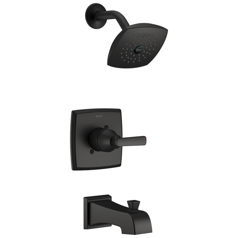 Ashlyn 14 Series Single-Function Tub Shower Faucet Set, Shower Valve Trim Kit, Matte Black