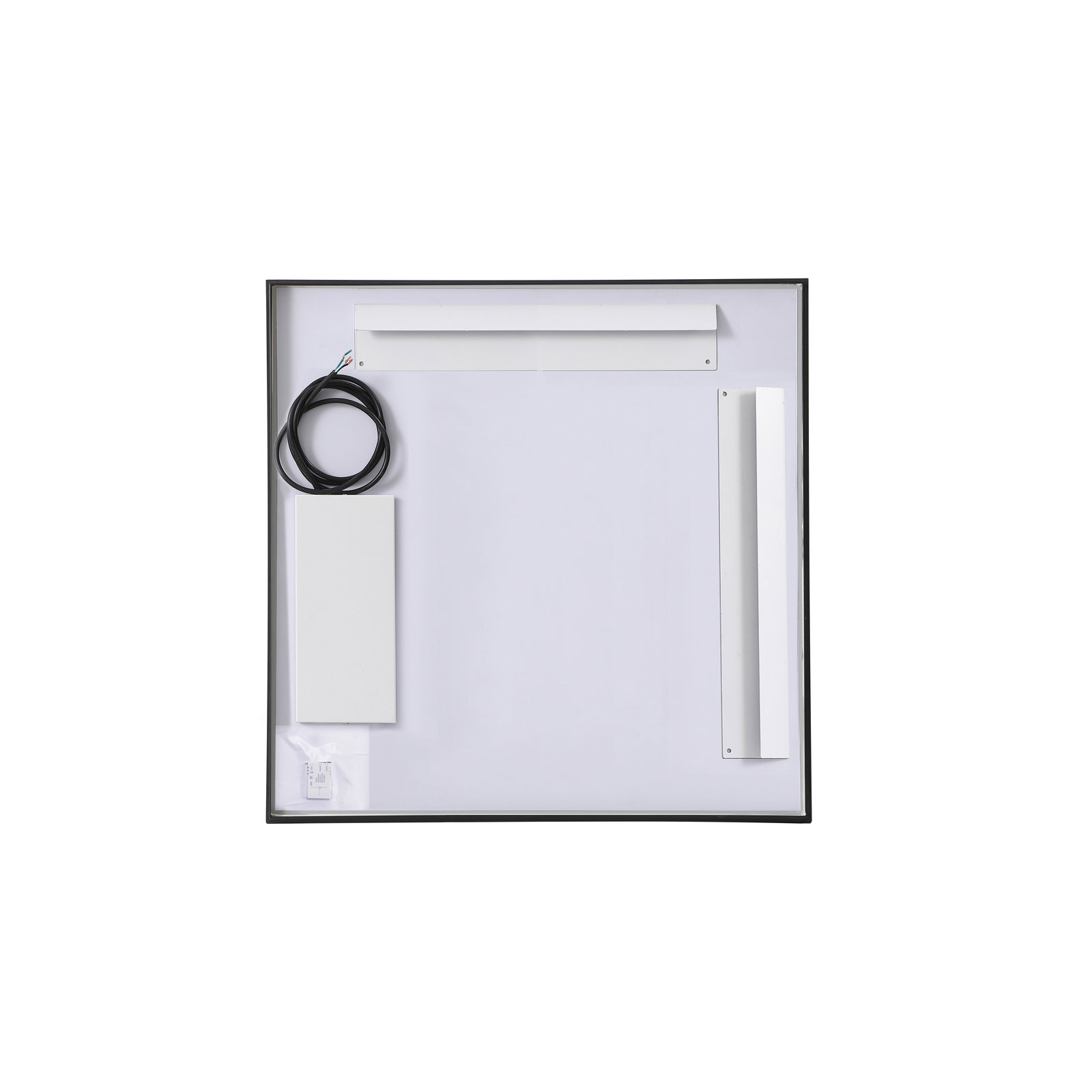 Piche Aluminum Mirror, Black, 30" x 30"