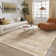 Tapis beige lavable avec envers antidérapant Ladonya