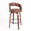 Tabouret de comptoir pivotant moderne de 26 po avec cadre en bois cintré-572163347