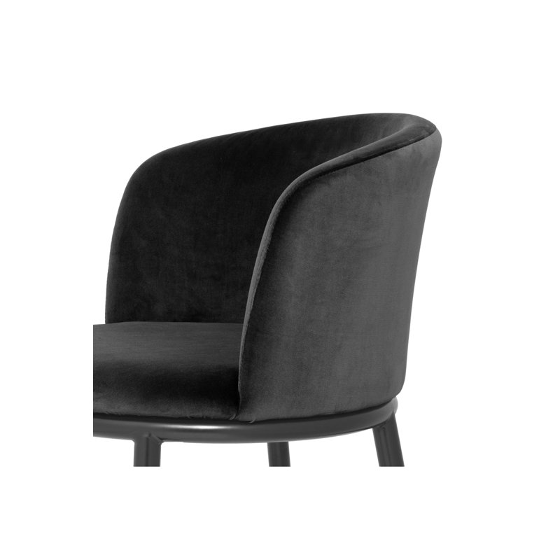 Filmore Upholstered Arm Chair, Black