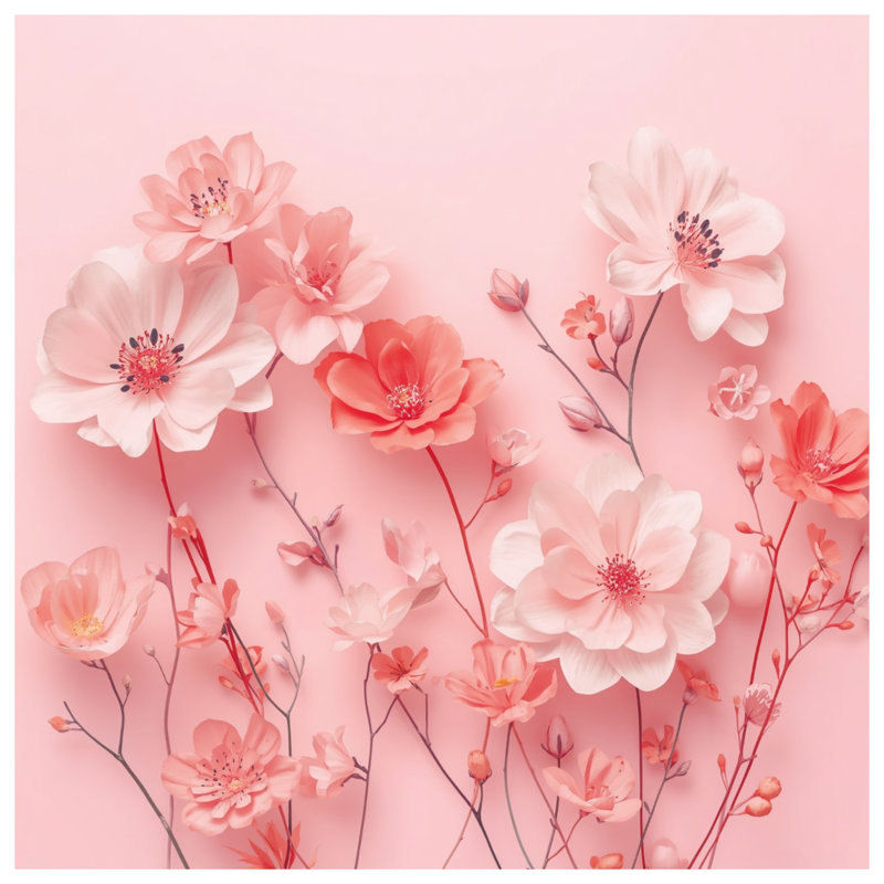 Couvre-lit matelassé rose Cherry Blossoms, Twin