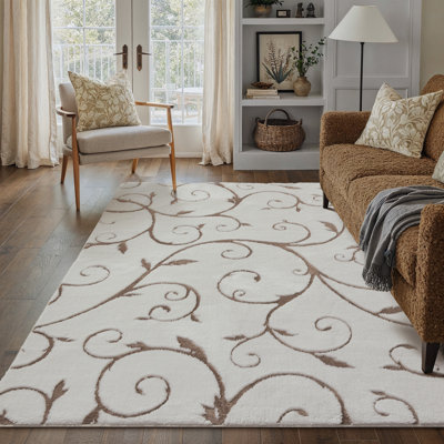 Tapis d'intérieur en velours de coton avec envers antidérapant Allover