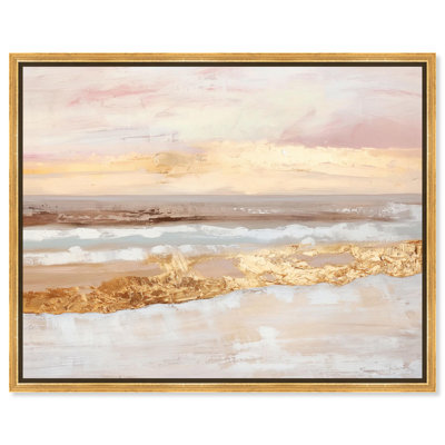 Rose Gold Coast Canvas Sophisticated Art by