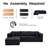 105'' Corduroy Modular Sectional Sofa with Chaise, 3 Seater Boneless Cloud-Like Couch with Deep Seat, No Assembly Required Sofa
