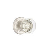 Privacy Old Town Clear Knob with Ribbon & Reed Rose