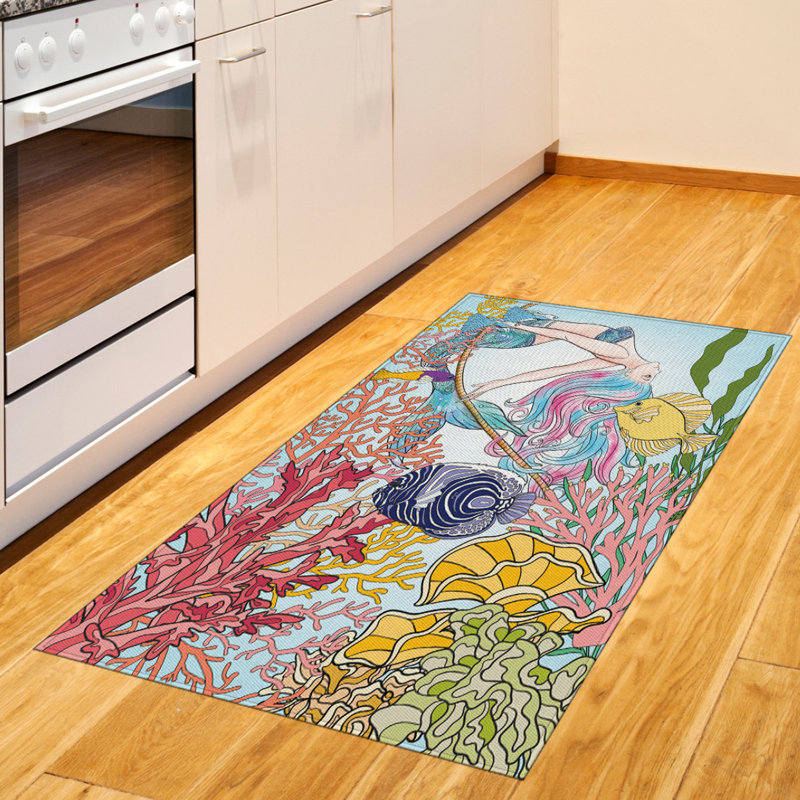 Tapis décoratif Mermaid, Rectangle 2 pi 7 po x 5 pi