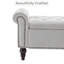 Banc de rangement rembourré de 59 po de largeur avec pieds en bois massif et garniture cloutée 59 po-613680614