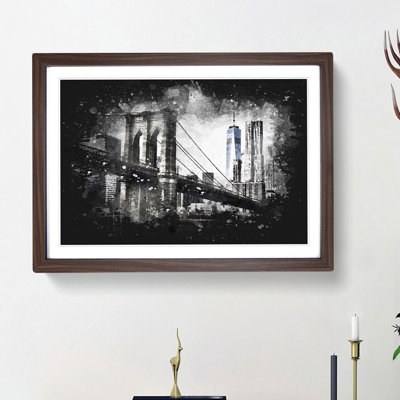 Brooklyn Bridge in New York - Picture Frame Painting Print