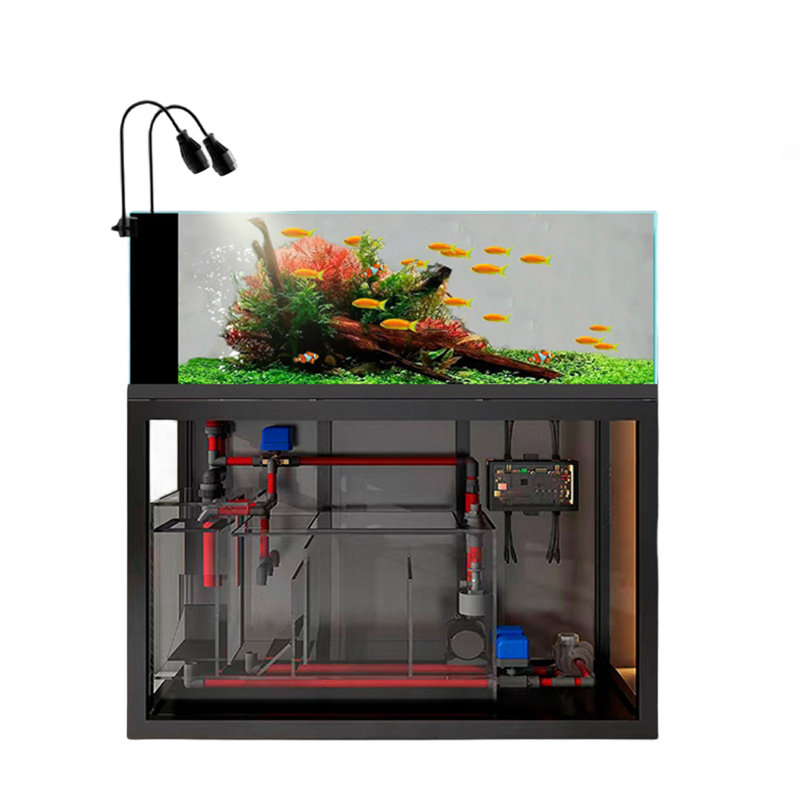 Réservoir d'aquarium rectangulaire gris minimaliste Eco