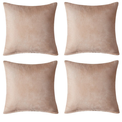 Faux Leather Reversible Pillow Cover
