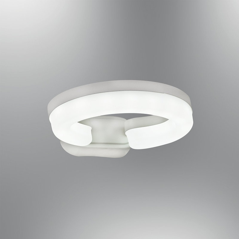 Modern Wall Lamp with Metal Body & Acrylic Cap, 2.4 x 7.1 x 5.9 inches | Integrated 6W LED, 6500K Brightness (600 Lm) | Scandinavian Design in Sleek White, Perfect for Contemporary Home Décor