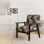 Fauteuil d'appoint rembourré moderne noir et doré Glam Marble