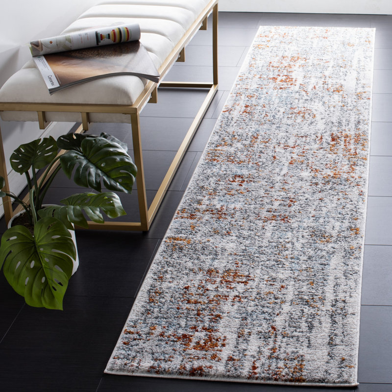 Ethellee Performance Abstract Rug, Runner 2' x 9'