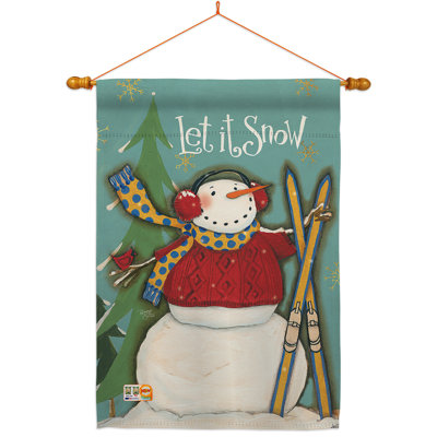 Double Sided 40'' H x 28'' W Polyester Christmas Flag Set