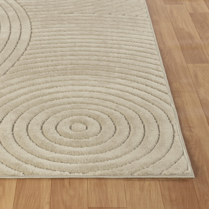 Sesame Modern Outdoor Rug, Geometric Stain Resistant Easy to Clean Rug For Patio, Balcony, Decks & Garden