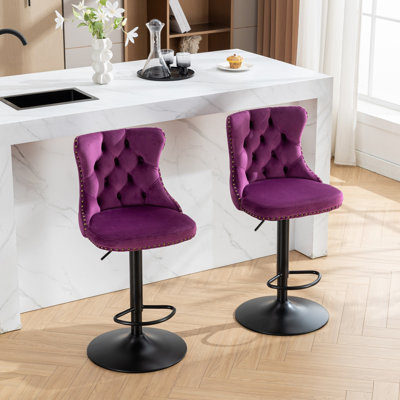 Julias Upholstered Adjustable Height Counter Stool