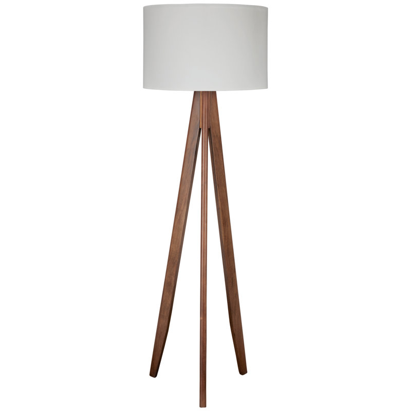 Lampe trépied 71 po Zenda, Brun