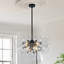 Lustre linéaire moderne à 12 lumières avec globes en verre transparent-1787687216