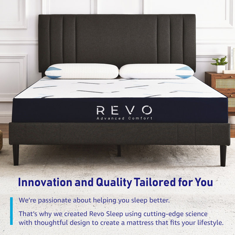 Revo Gel Memory Foam Mattress, King, 10"