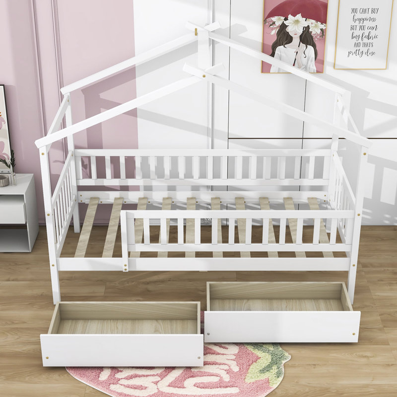 Velida Twin Daybed with Two Drawers, White, Twin