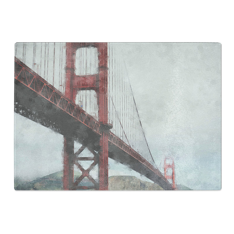 Gate Bridge Vol.4 Chopping Board, 0.4cm H x 20cm W x 28.5cm L