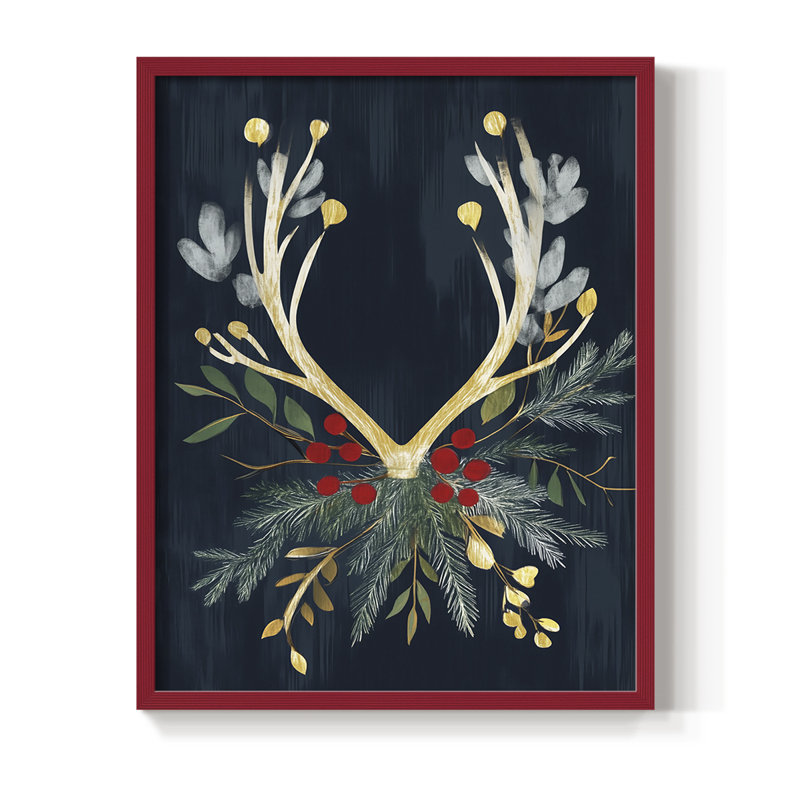 Reproduction encadrée - bois massif, H 11 po x l 9 po, Rouge