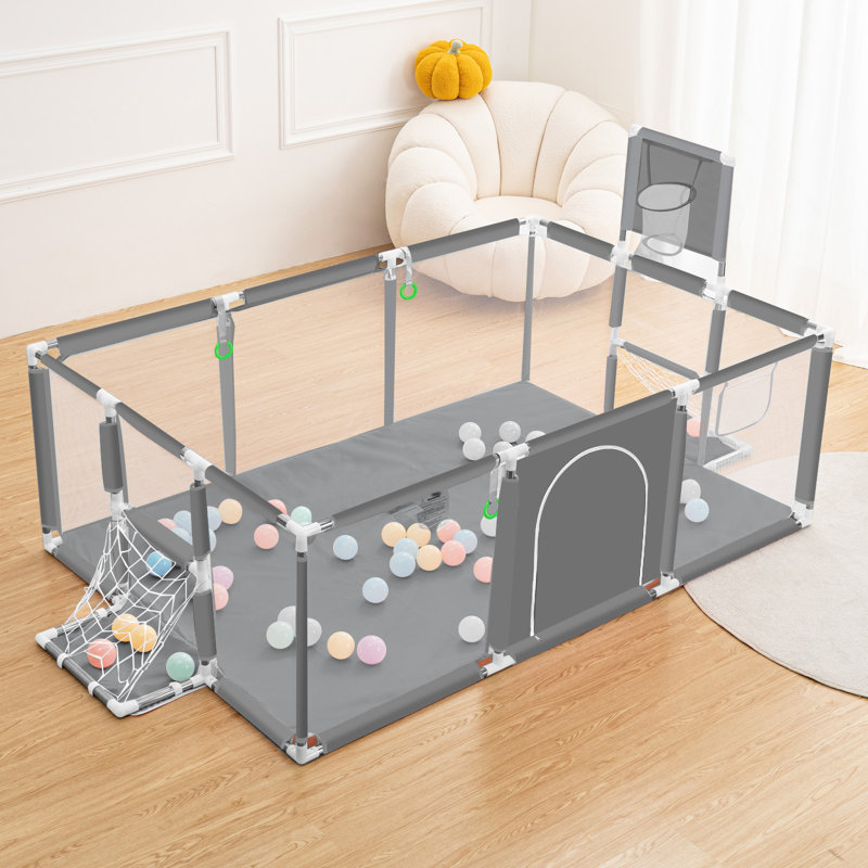 Grande barrière de sécurité pour bébé, gris