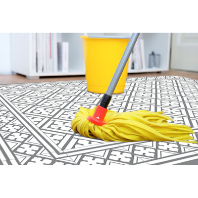 Harrigan Vinyl Machine Printed Area Rug